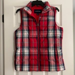 Lands End plaid vest